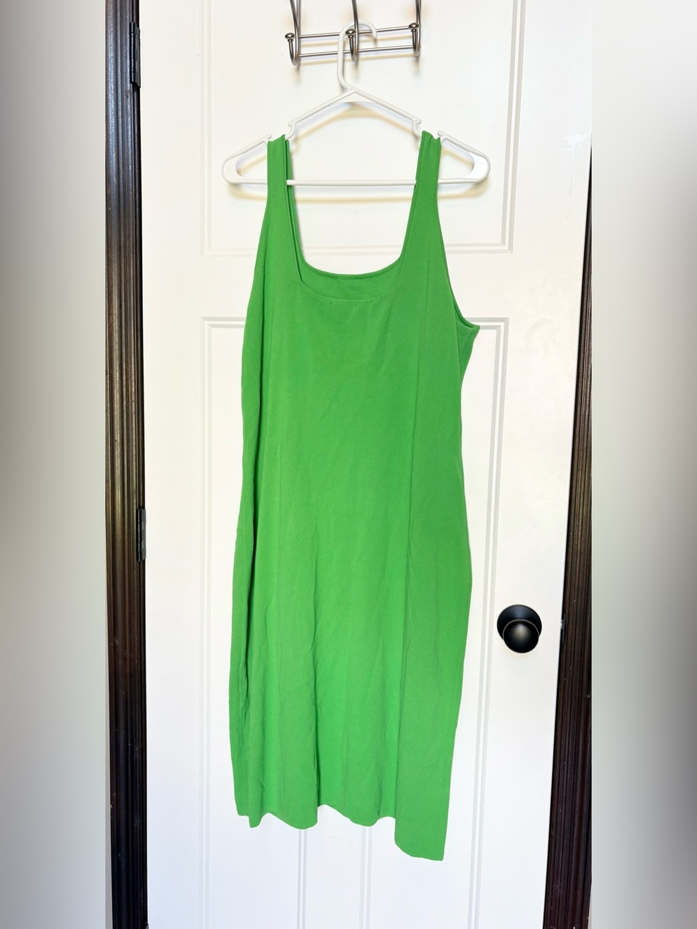Universal Standard Lexi Tank Dress Vibrant Green Straight Hem Midi Size XS 10/12